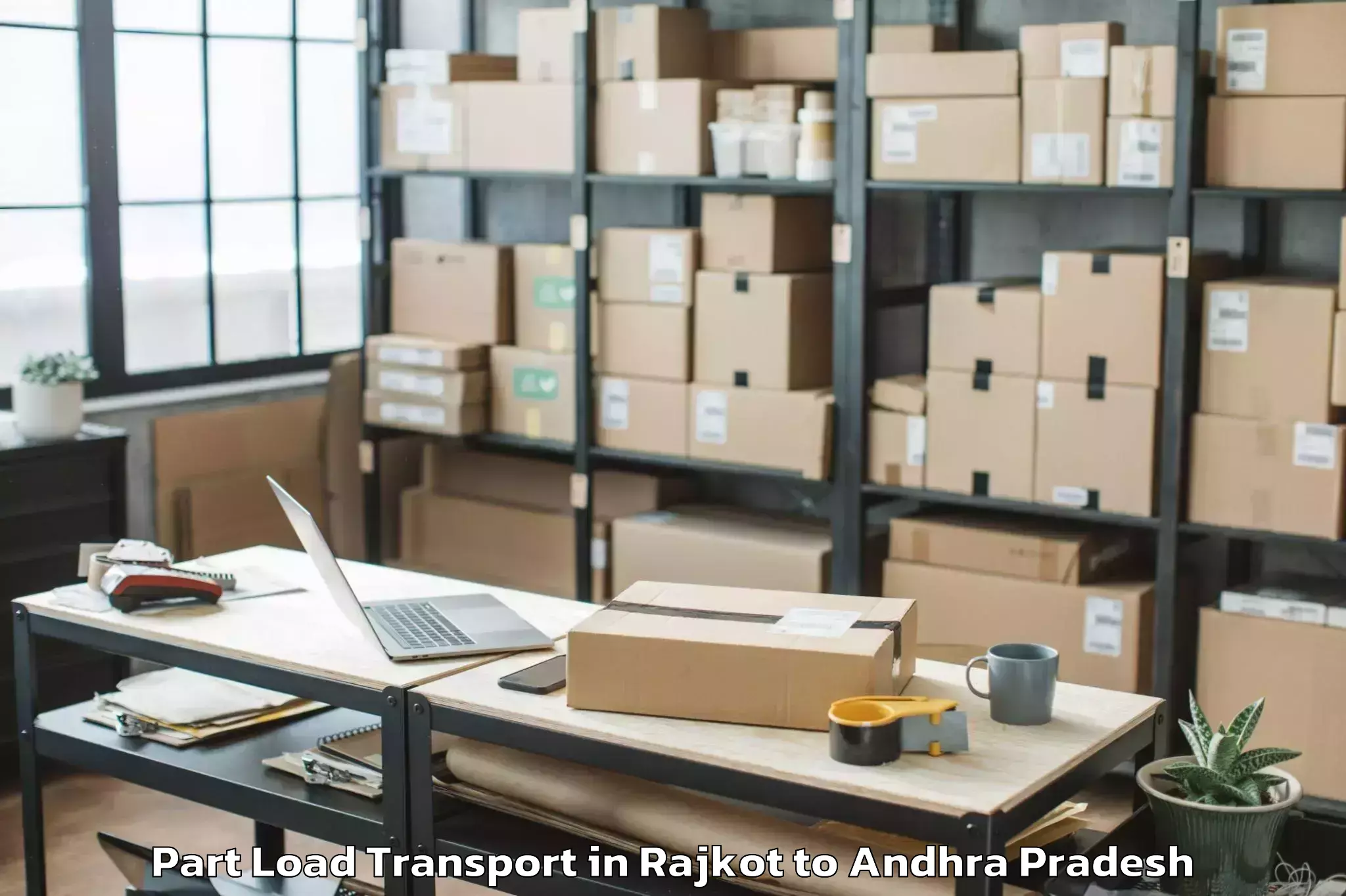 Reliable Rajkot to Yaddanapudi Part Load Transport